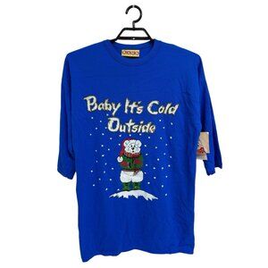 Vintage 90s Beanzie Pullover Sleep shirt "Baby it's Cold Outside" size one size